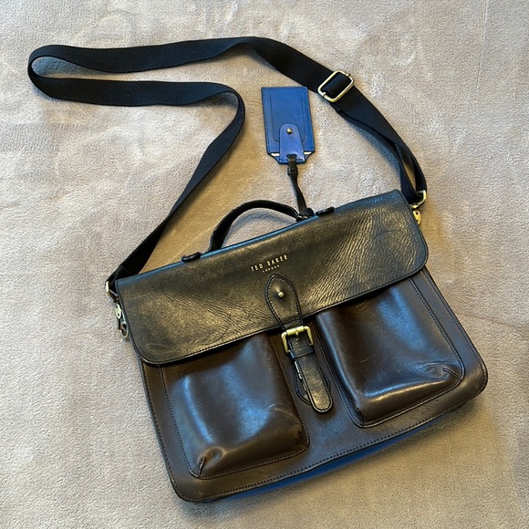 Ted Baker London Other - TED BAKER LONDON Leather Color Block Satchel with Webbing Strap
